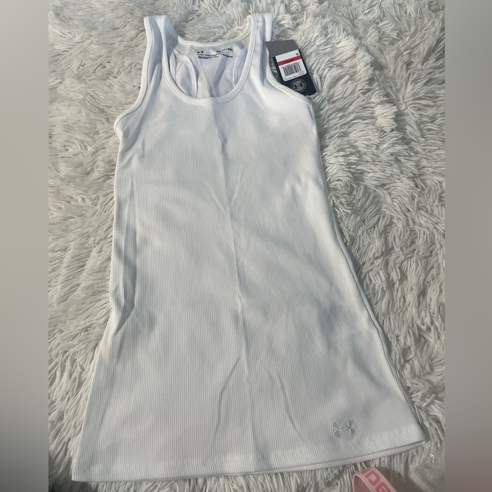Under Armour women victory tank top mesh back white xs